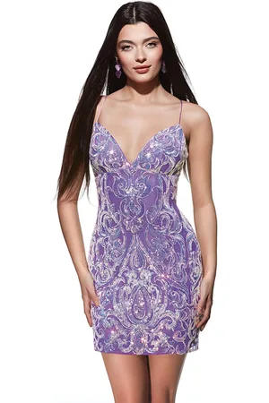Alyce Paris 4900 - Sequin Embellished Sleeveless Cocktail Dress