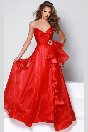 Johnathan Kayne 2962 - Bejeweled Belt Evening Gown
