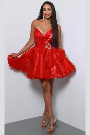 Johnathan Kayne 2962S - Jeweled Waist Cocktail Dress