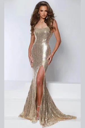 Johnathan Kayne 2939 - Beaded Scoop Evening Gown
