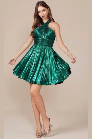 Nox Anabel K822 - Crisscross Halter Cocktail Dress