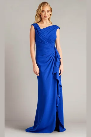 Tadashi Shoji BOS24245L - Cap Sleeve Ruffle Detail Dress