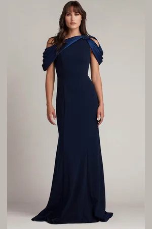 Tadashi Shoji CY22037L - Pleated Asymmetrical Evening Dress