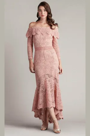 Tadashi Shoji CFJ24363MD - Embroidered High Low Dress