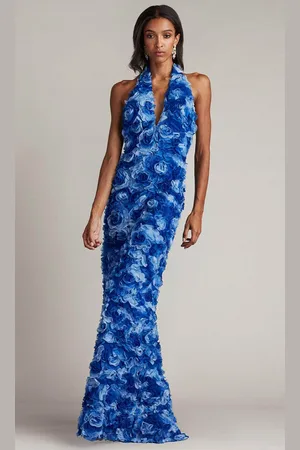 Tadashi Shoji CFI24309L - Rosette Applique Evening Gown