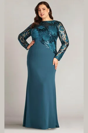 Tadashi Shoji BUB16206LXYQ - Juanita Sequin-Embellished Gown - Plus Size