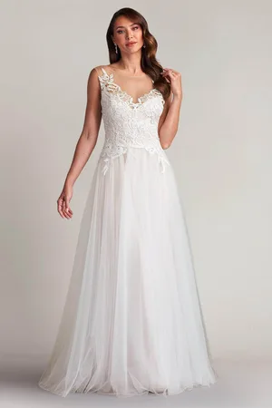 Tadashi Shoji Jardine Lace Tulle Gown