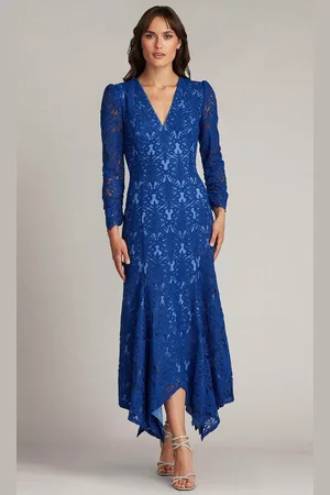 Tadashi Shoji CDY21187MD - Arcela Handkerchief Hem Midi Evening Dress