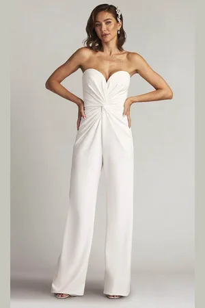 Tadashi Shoji BOS24375Y - Strapless Sweetheart Neck Jumpsuit