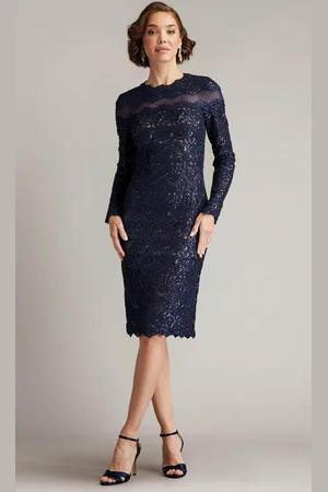 Tadashi Shoji CFC24349M - Long Sleeve Sequin Cocktail Dress
