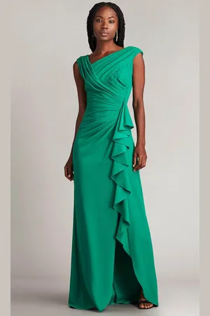Tadashi Shoji BOS24245L - Cap Sleeve Ruffle Detail Dress