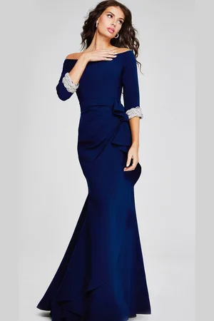 JOVANI 42409 - Draped Mermaid Evening Dress