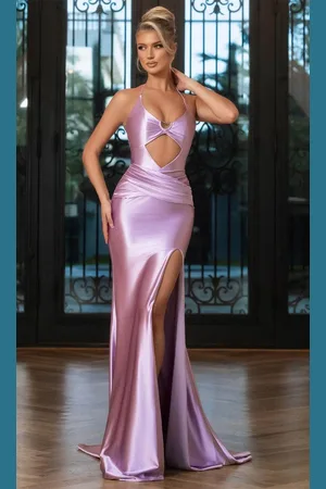Portia and Scarlett PS25322 - Front Cutout Sleeveless Halter Prom Gown