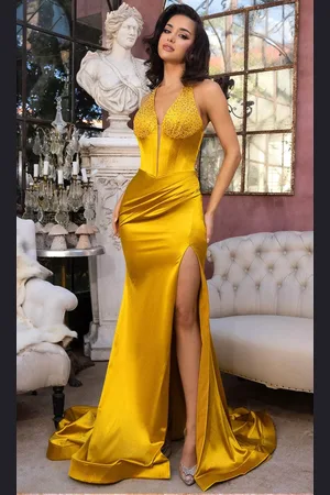 Portia and Scarlett PS25189 - Sleeveless Halter Prom Dress