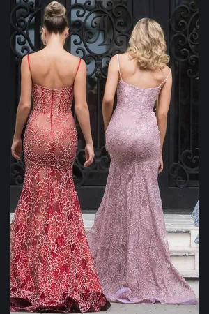 Portia and Scarlett PS25251 - Lace Detailed Prom Dress