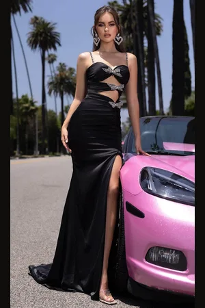 Portia and Scarlett PS25205 - Cutout Detailed Prom Dress
