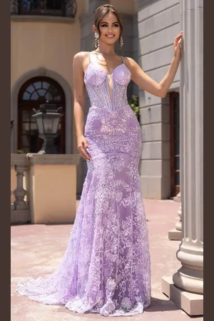 Portia and Scarlett PS25234 - See-Through Corset Embellished Prom Gown