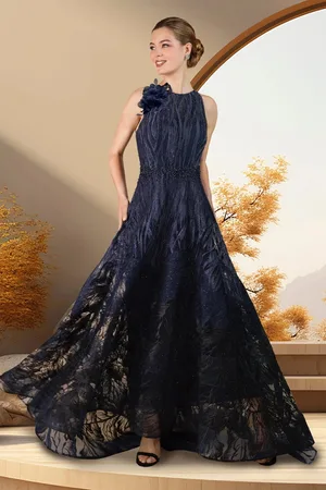 Janique 622067 - Sleeveless Floral Accent A-Line Gown