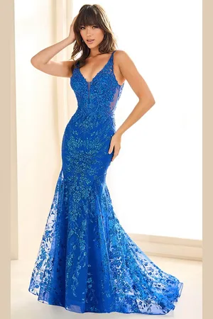 Ellie Wilde EW36074 - Mermaid Sequin Appliqued Prom Gown