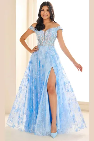 Ellie Wilde EW36039 - Plunging Sweetheart Lace-Up Prom Gown