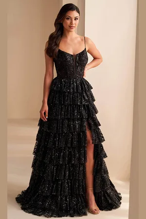 Ellie Wilde EW36216 - Sleeveless Cracked Ice Embellished Prom Gown