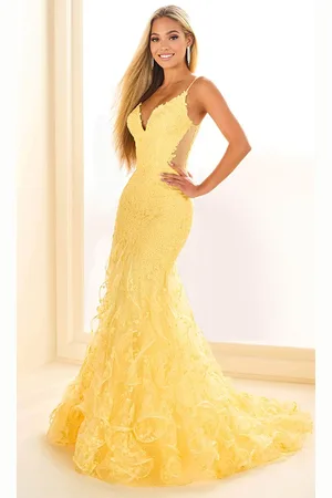 Ellie Wilde EW36041 - Ruffled Accent Mermaid Prom Gown