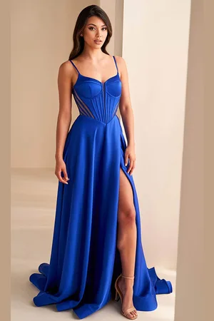 Ellie Wilde EW36227 - Cutout Back Bustier Prom Dress