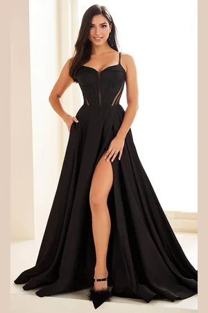 Ellie Wilde EW36227 - Cutout Back Bustier Prom Dress