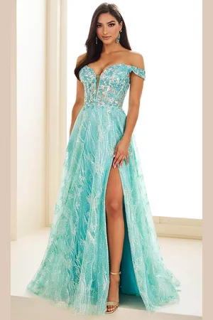 Ellie Wilde EW36039 - Plunging Sweetheart Lace-Up Prom Gown