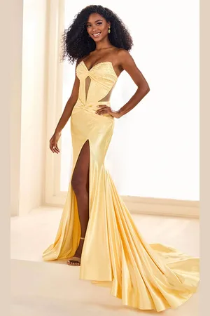 Ellie Wilde EW36009 - Beaded Ornate Tie Back Prom Gown