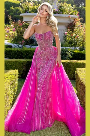 Portia and Scarlett PS25175 - Beaded Scoop Neck Prom Gown