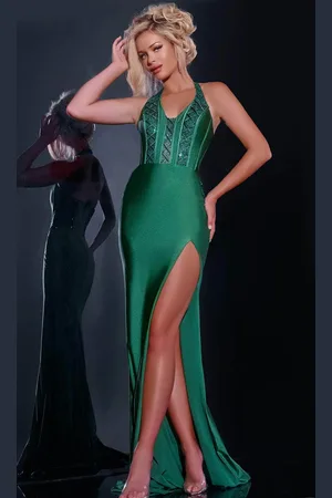 JOVANI D5034 - Geometric Beaded Prom Dress