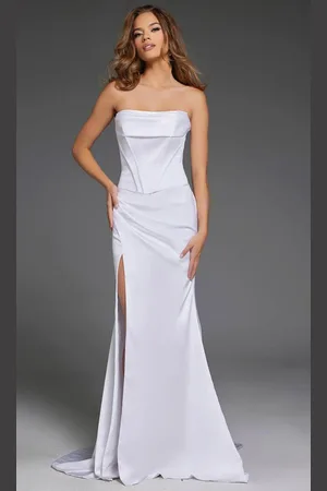 JOVANI 42355 - Draped Satin Prom Dress
