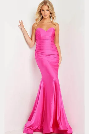 JOVANI 37006 - Ruched Satin Prom Dress