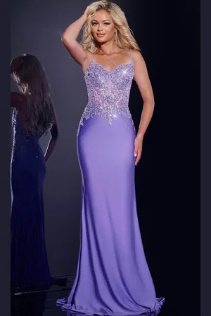 JOVANI 42221 - Embroidered Bodice Prom Dress