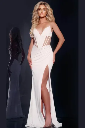 JOVANI 42534 - Sheer Corset Prom Dress