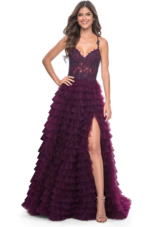 La Femme 32128 - Ruffle Tiered Prom Dress