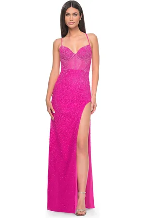La Femme 32328 - Sleeveless Corset Bodice Prom Dress