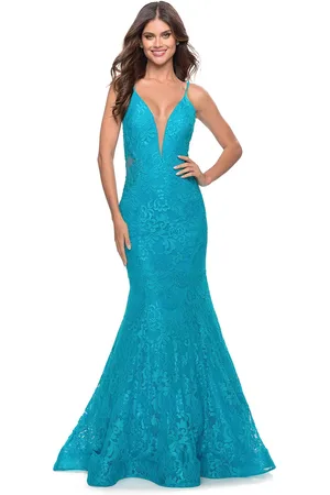 La Femme 31512 - Beaded Lace Classic Prom Dress