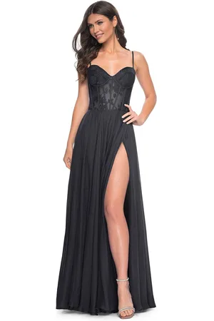 La Femme 32276 - Lace Bustier Prom Dress