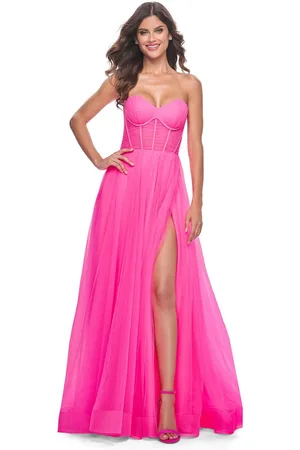 La Femme 32341 - Sweetheart Neck Exposed Boned Prom Gown
