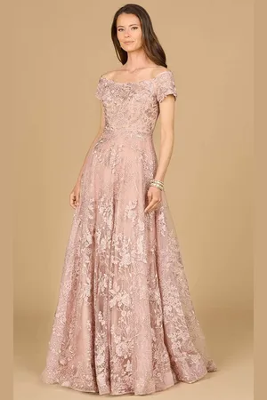 Lara Dresses 29122 - Lace Applique Evening Gown