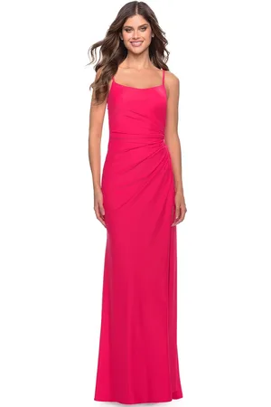 La Femme 31329 - Ruched Matte Evening Dress