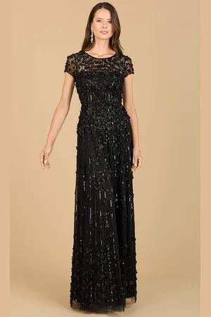 Lara Dresses 29181 - Cap Sleeve Embroidered Evening Dress