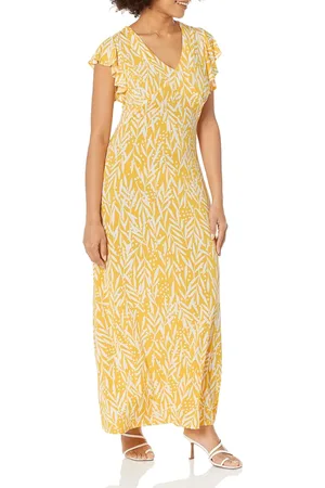 London Times T6813M - Flutter Sleeve Floral Dress