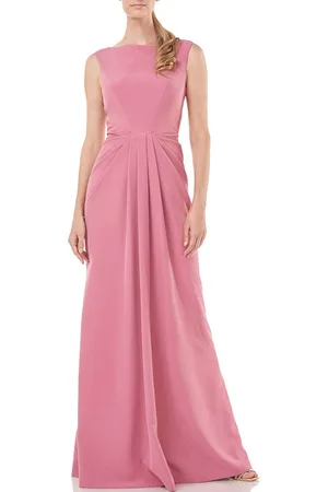 Kay Unger 5517445 - Pleated Detail Sleeveless Long Dress