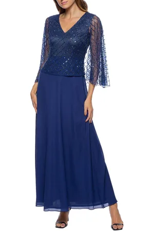 Marina 267902 - Beaded Capelet Evening Dress