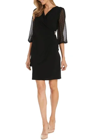 R & M Richards 1531 - Studded Sleeve Short Dress