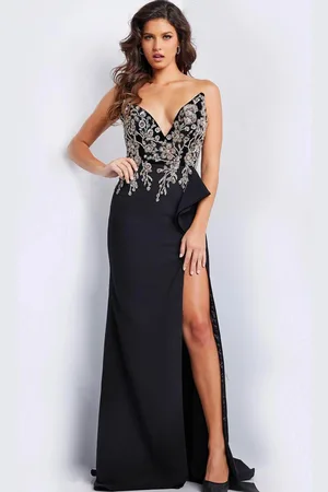 JOVANI 23938 - Floral Beaded Evening Gown