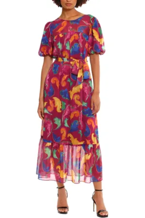 Donna Morgan D9181M - Abstract Jewel Casual Dress